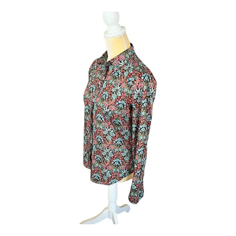 J Crew Liberty Fabric Primrose Floral Button Down Shirt Size 0